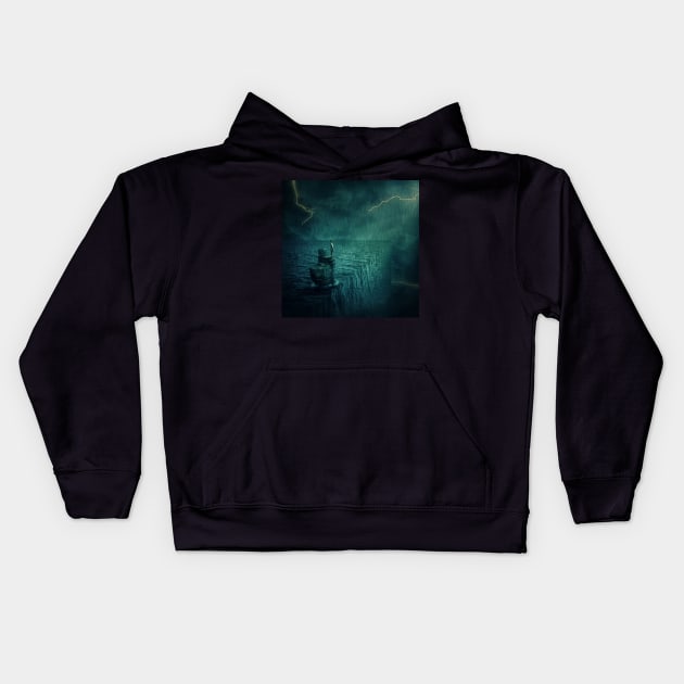 At the edge of Nothing Kids Hoodie by psychoshadow